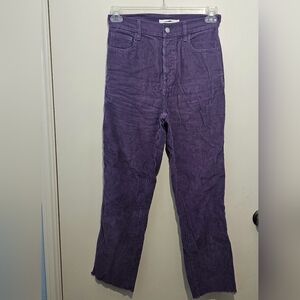 Pacsun - Purple Corduroy High Rise Straight Leg Women's Jeans - 26